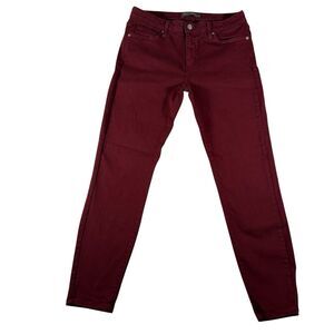 Just U.S.A. Women’s Skinny Jeans Size 31 Burgundy Wine Stretch Mid Rise Ankle